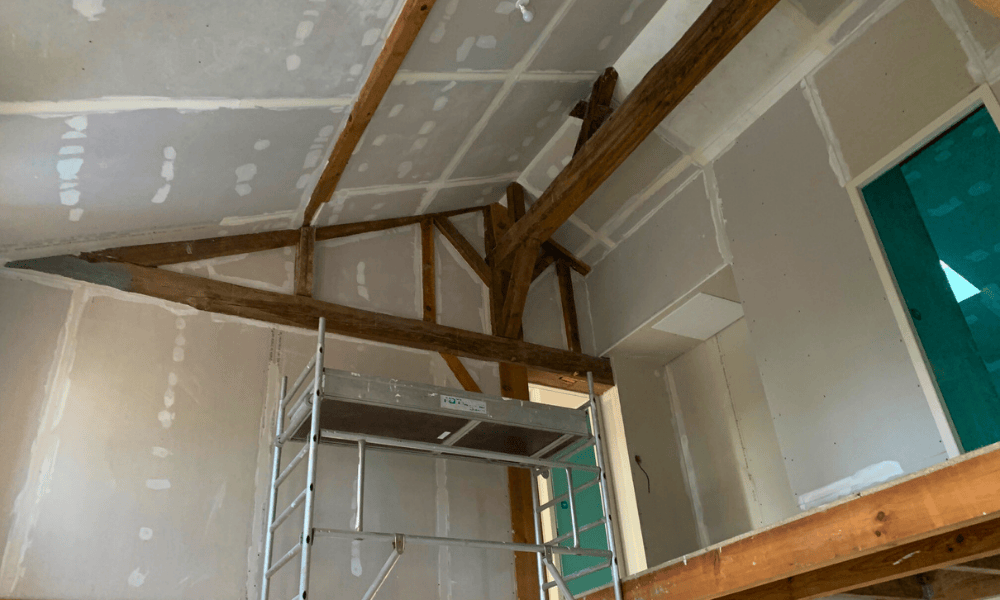 Finition de la rénovation RGE du plafond et des murs en plaque de placo à Mont-de-Marsan